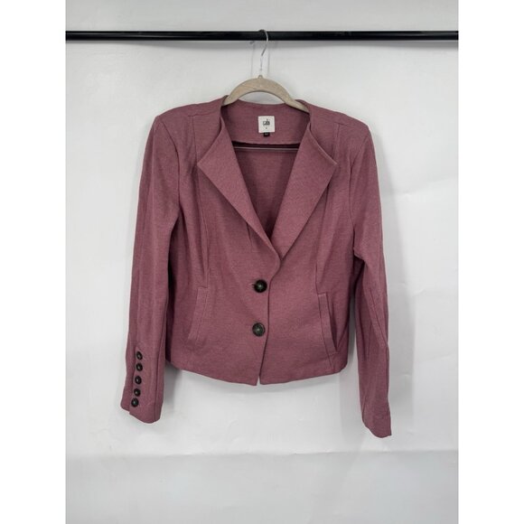 CAbi #3550 Applaud Jacket Blazer Pink Light Coat Women's Size 8 Preppy Classic - Picture 2 of 11